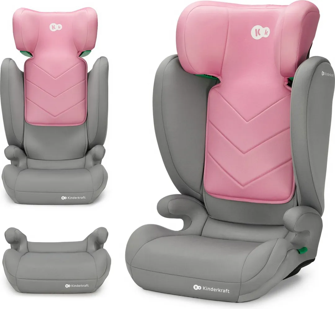 KinderKraft I-SPARK 2-in-1 Autostoel 100-150cm R129 i-Size Roze