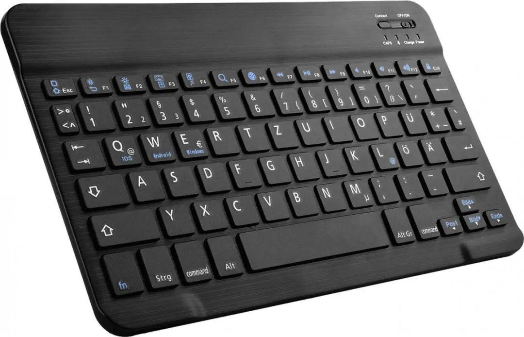 Just in Case Cazy Tablet Hoes met Toetsenbord - iPad Air 4/5 - QWERTZ - Zwart - afbeelding 6 van 6