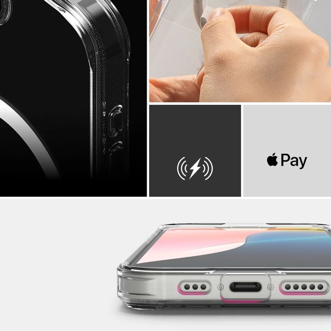Ringke Fusion Magnetische Hoes iPhone 16E - Transparent - afbeelding 2 van 6