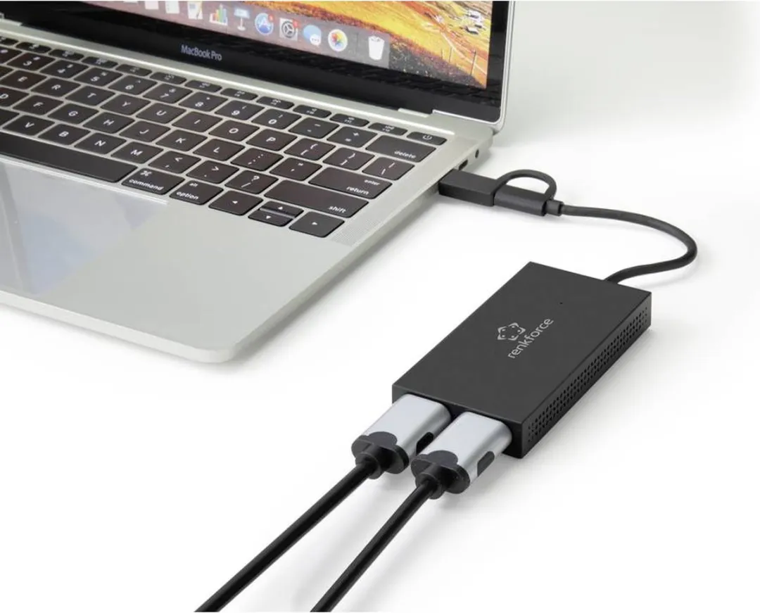 Renkforce RF-4718832 USB-C Dockingstation 5Gbps - Zwart