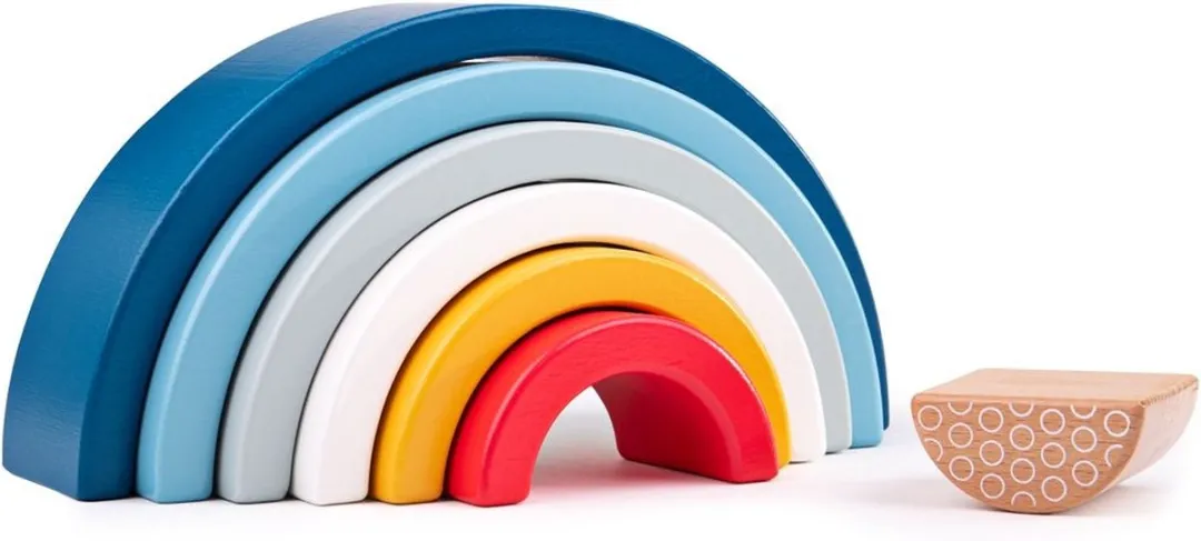 BIGJIGS Regenboog Stapelfiguur Hout