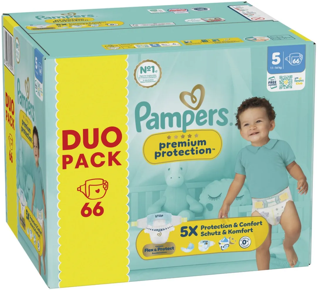 Pampers Premium Protection Maat 5 - 66 Luiers - 11kg-16kg
