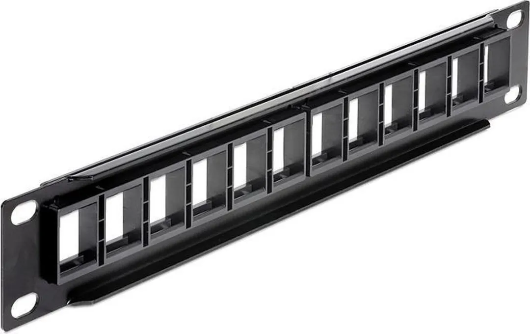 Delock 43259 Patch Panel 10" - 12 Keystone Modules - Zwart