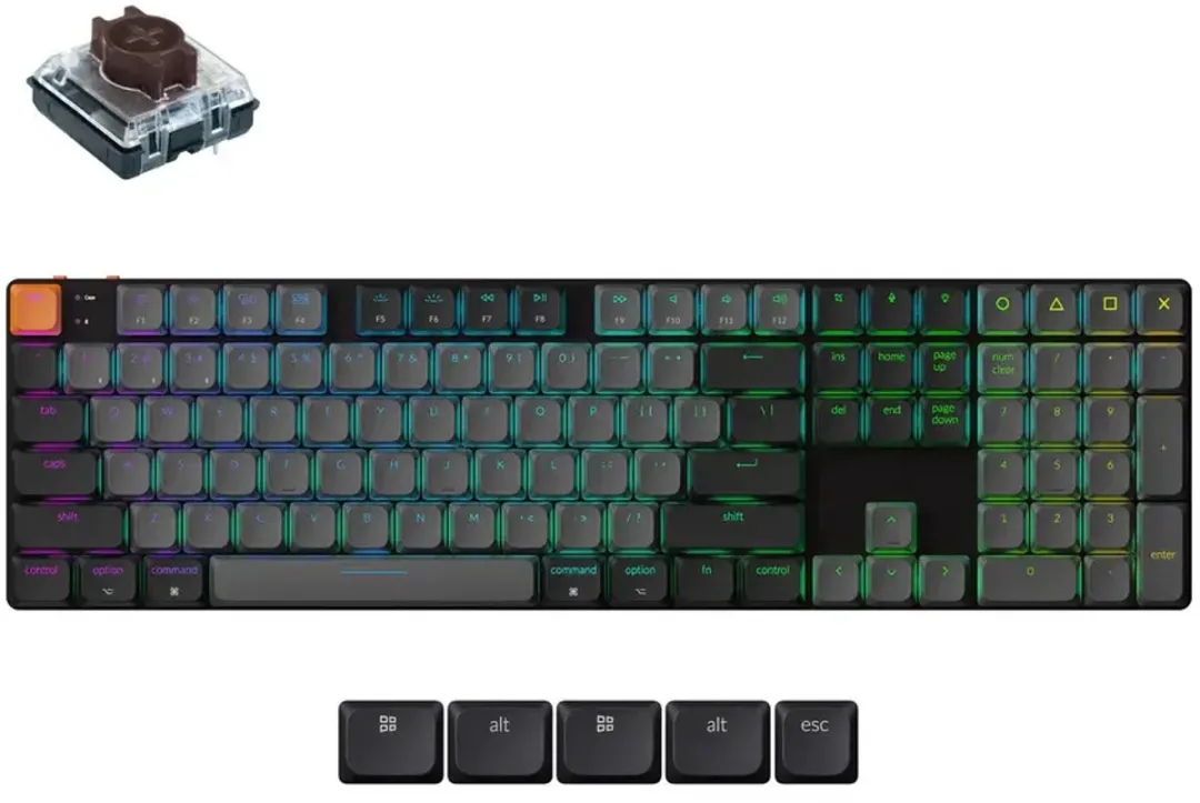 Keychron K5 QMK RGB toetsenbord V2 brown switch
