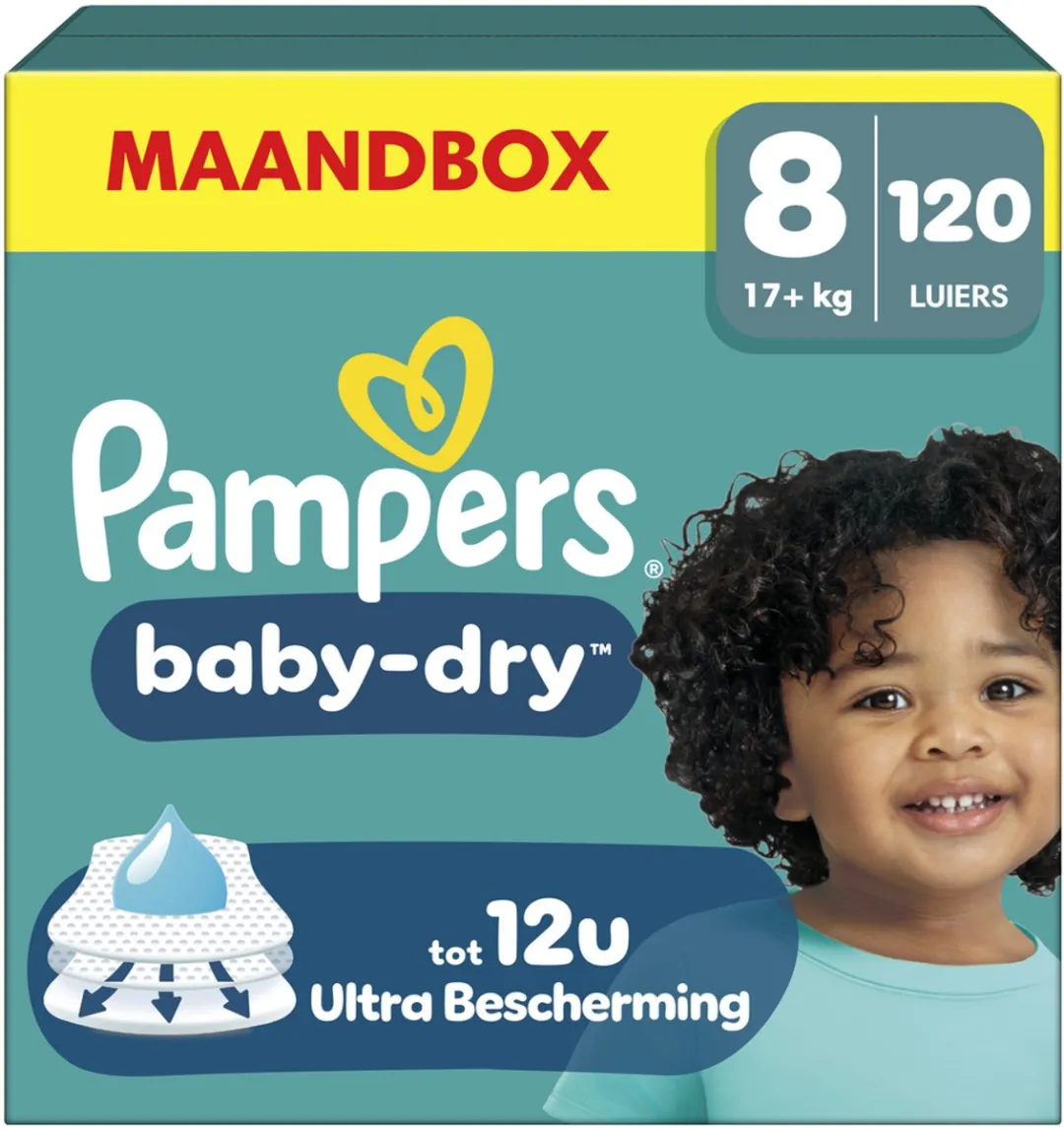 Pampers Baby-Dry Maat 8 Luiers