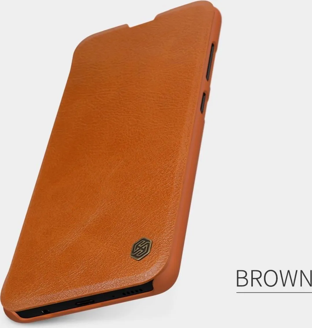Nillkin Qin Leather Flip Cover Samsung Galaxy A51 - Bruin - afbeelding 3 van 6