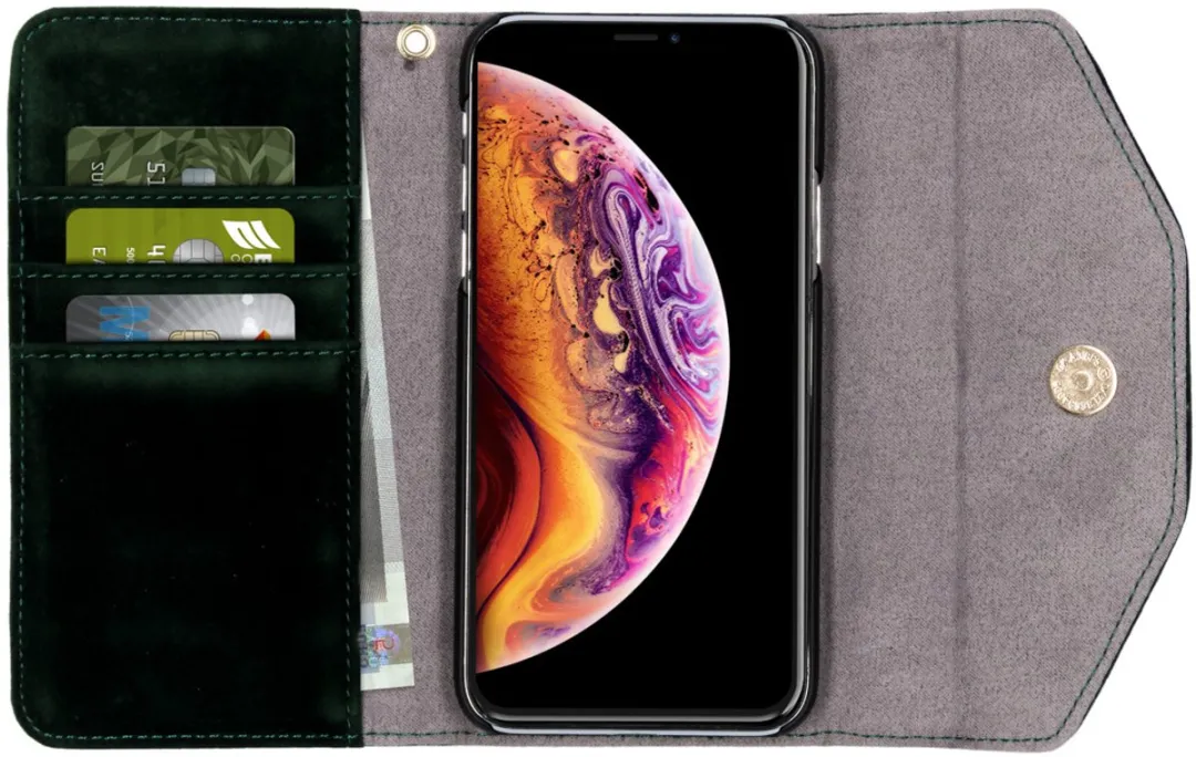 iDeal of Sweden Mayfair Clutch iPhone X/Xs - 3 Pasjes - Groen - afbeelding 6 van 6