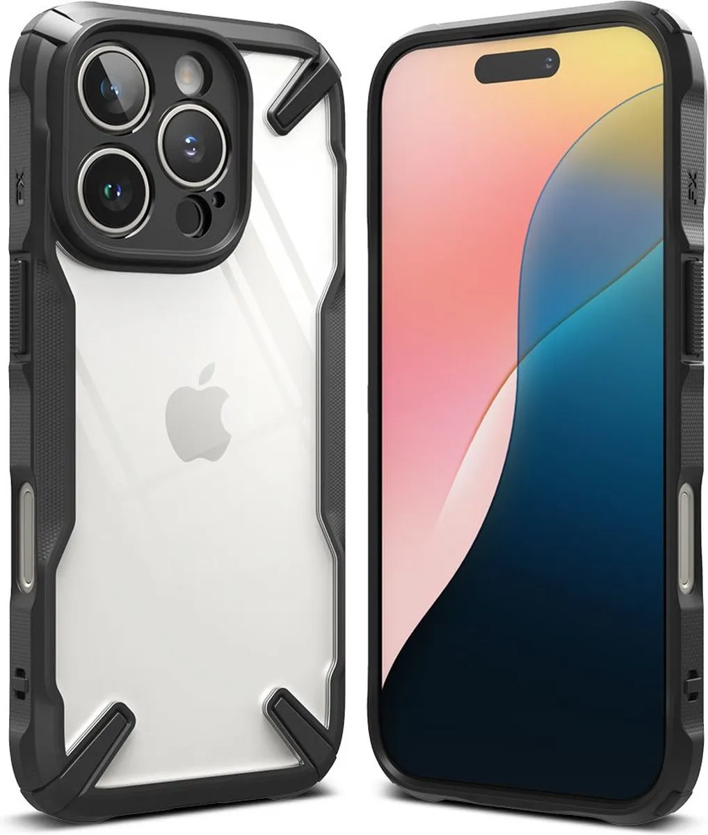 Ringke Fusion X iPhone 16 Pro Max Hoesje - Zwart