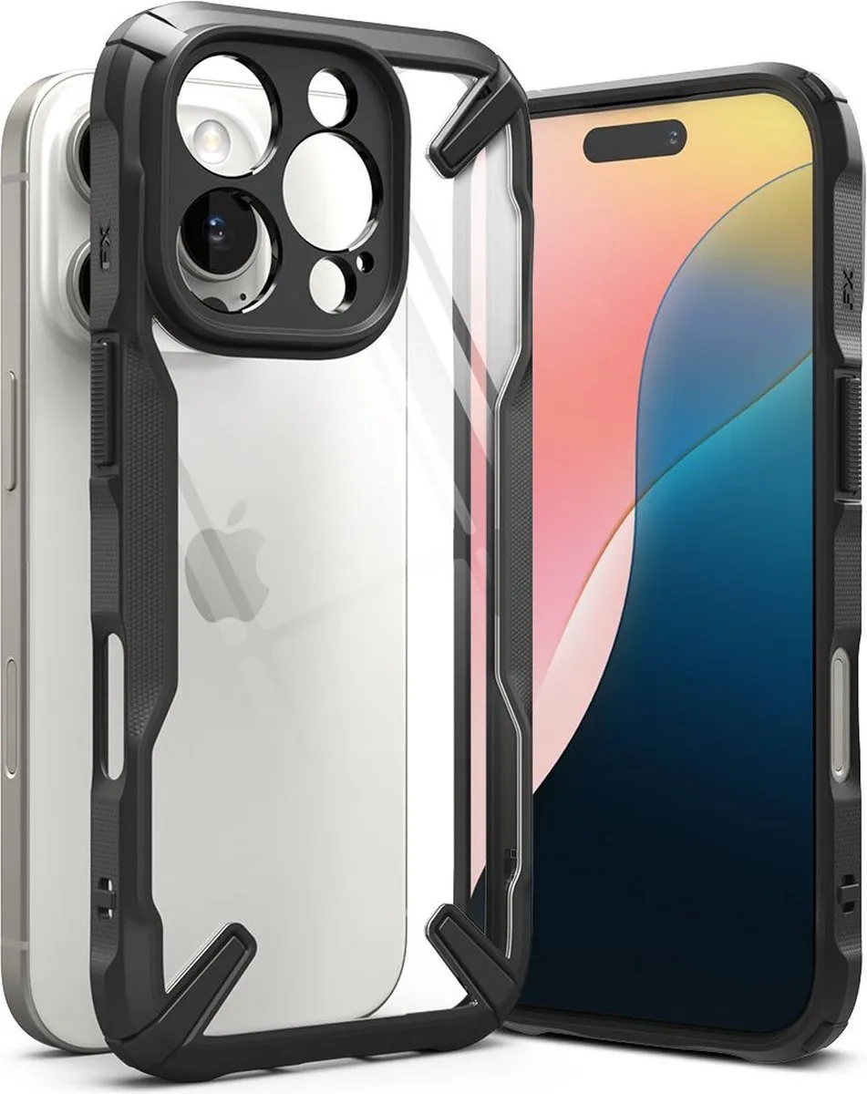 Ringke Fusion X iPhone 16 Pro Max Hoesje - Zwart