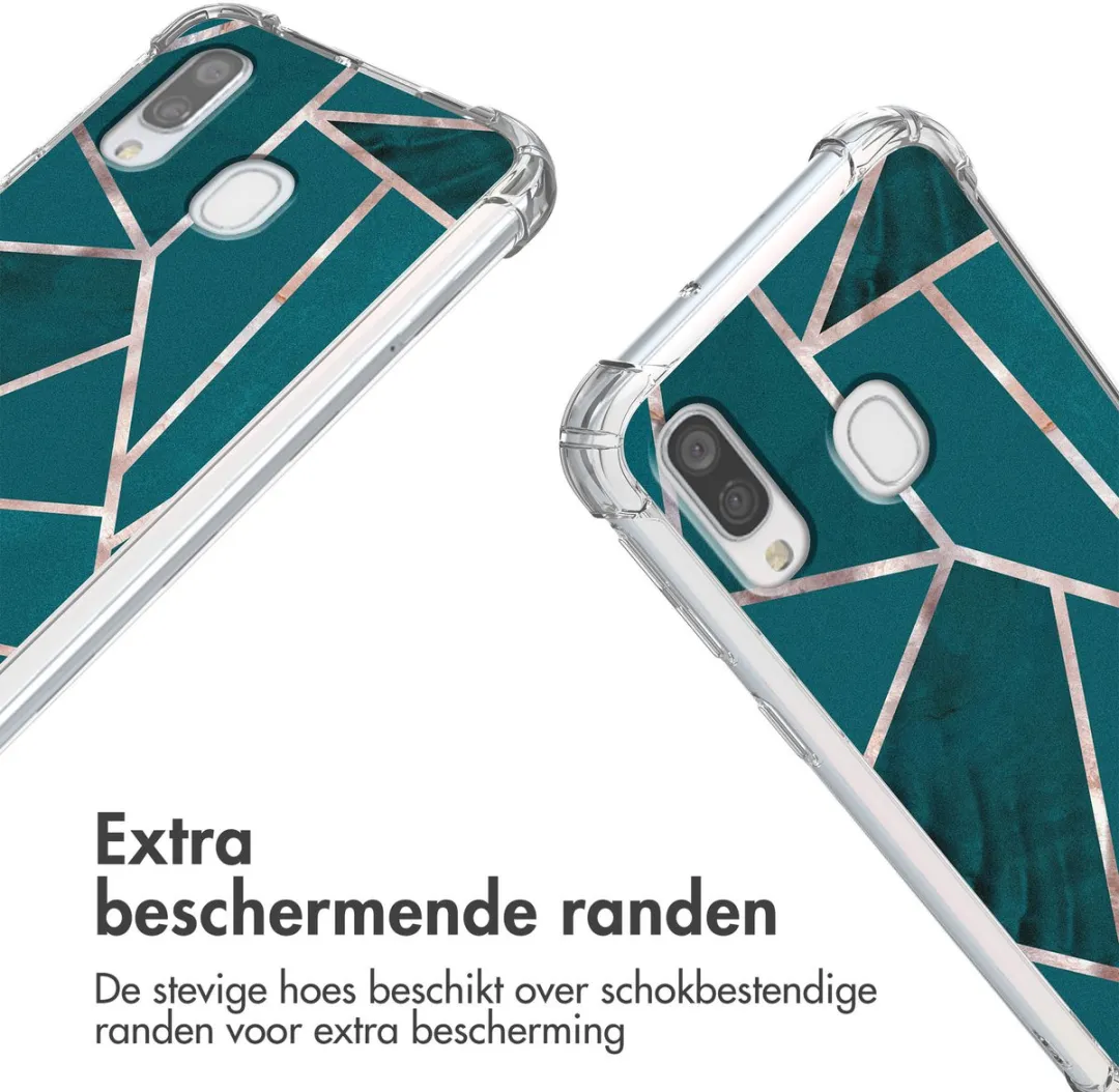 Imoshion Hoesje Samsung Galaxy A40 - Petrol Green Graphic