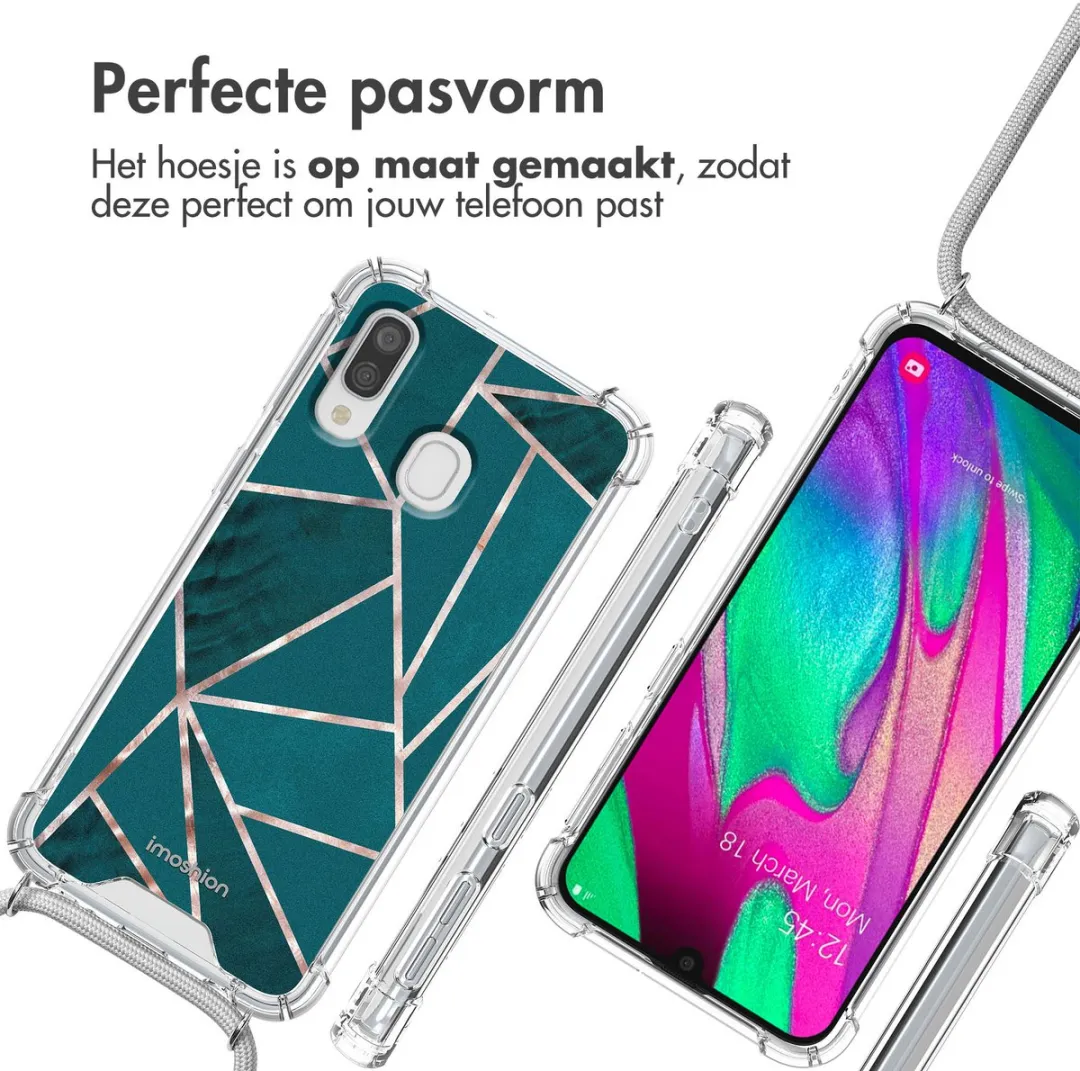 Imoshion Hoesje Samsung Galaxy A40 - Petrol Green Graphic