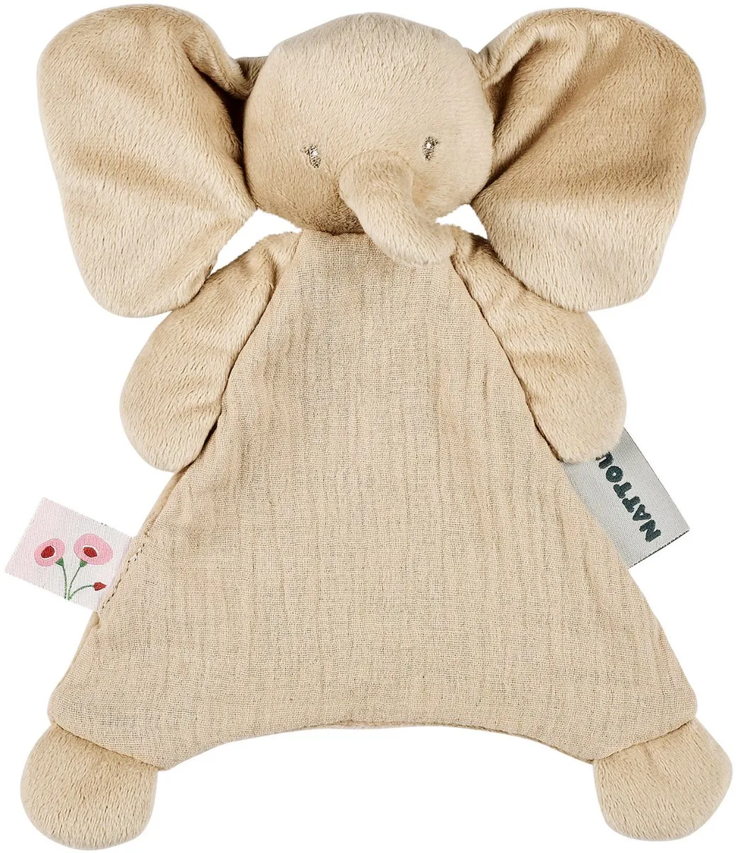 Nattou FanFan Baby Knuffeldoekje Olifant 25x20cm
