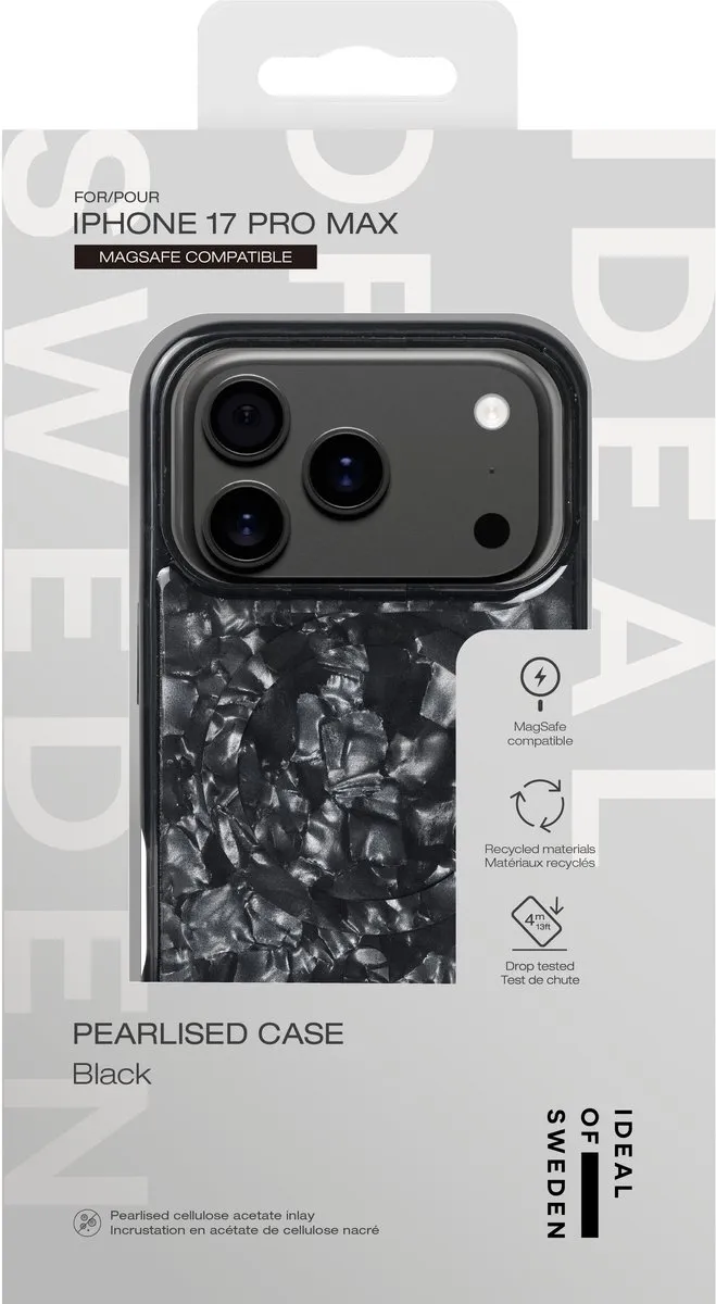 iDeal of Sweden Pearlised Hoesje iPhone 17 Pro Max - Zwart - IDPLCMS-I2567P-01