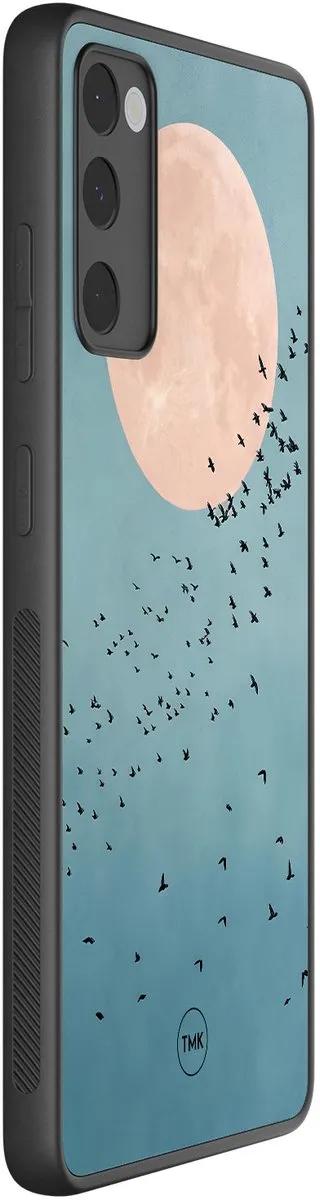 Casevibes Galaxy S20 FE Hoesje - Blauw Moon Birds