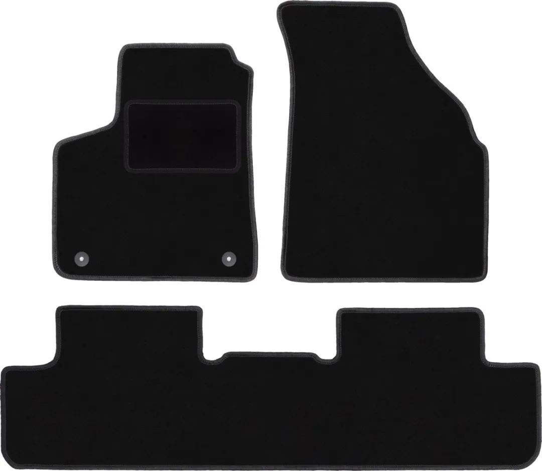 Daewoo Tacuma Veloursmatten - Zwart - 4 Stuks