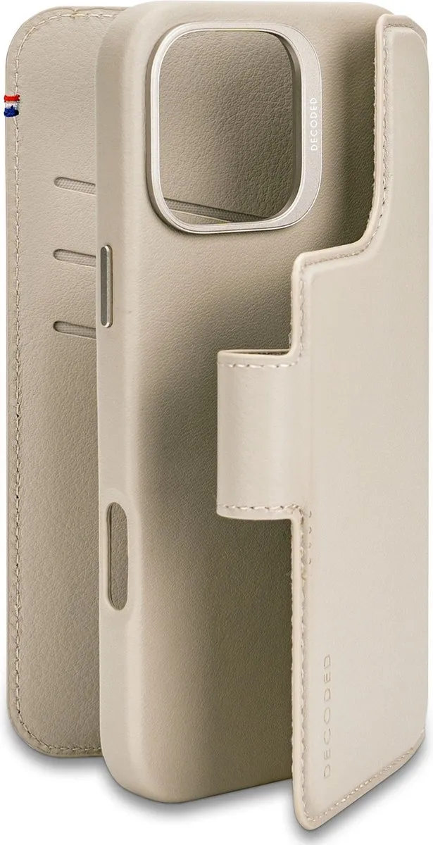 Decoded Leren Wallet Case DEC-IP16PM-LWC-CLB - iPhone 16 Pro Max - Clay Beige