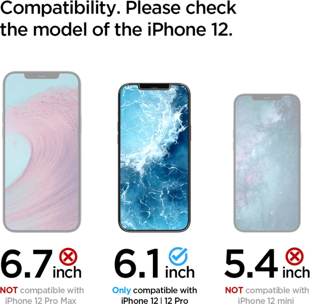 Spigen EZ Fit Glas Montage Frame AGL01801 - 2 Stuks