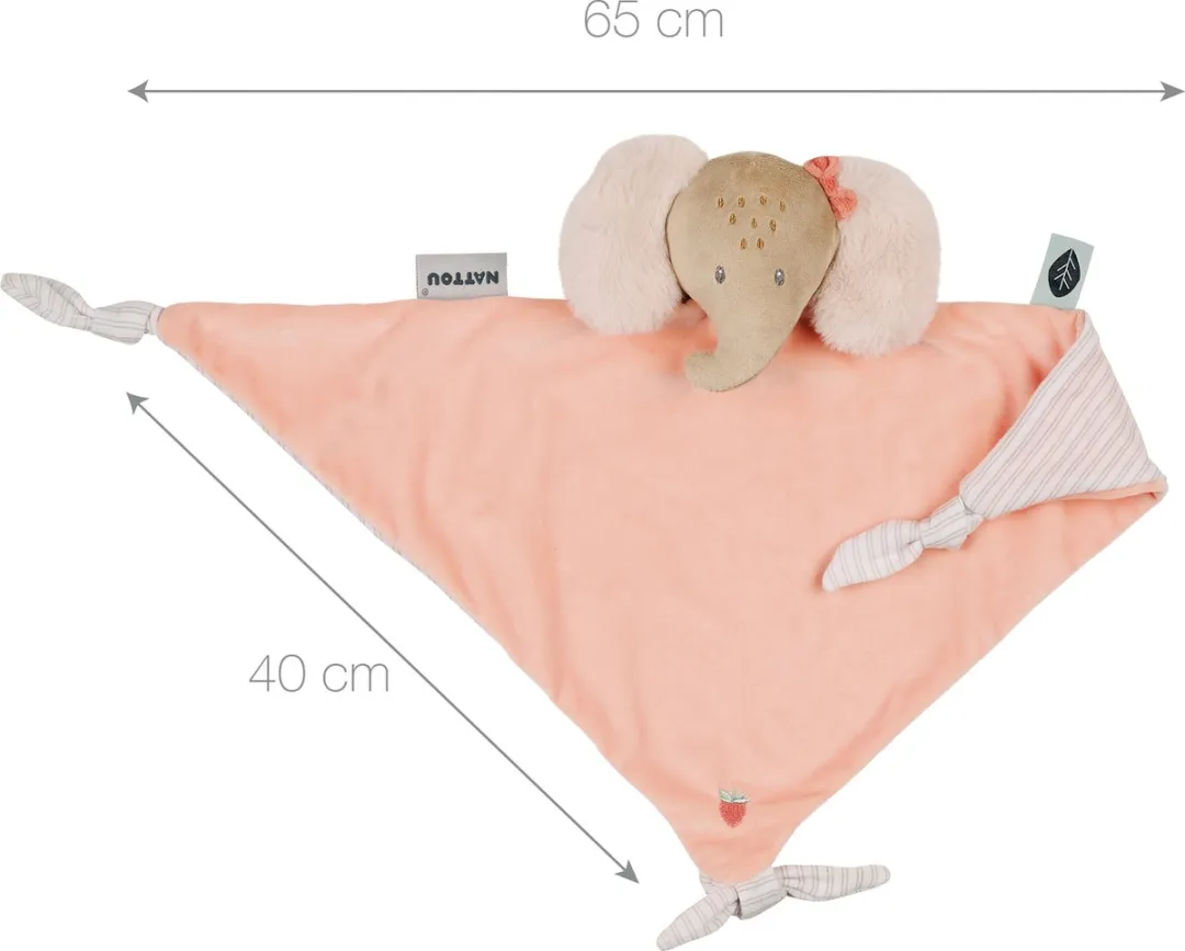 Nattou Ernest & Oli Maxi Knuffeldoekje 62cm - Roze