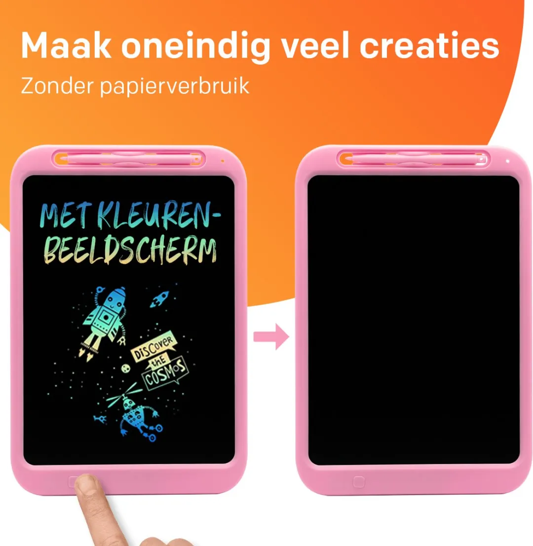 LCD Tekentablet Kinderen "Roze" 12 inch - Speelgoed 3 jaar - Sint - Sinterklaas Cadeau - Kadootjes - Ewriter - Teken Ipad - Speelgoed 4 jaar - Verjaardag - Cadeau - Meisje - 5 Jaar - 6 jaar - Kinderspeelgoed 3 jaar - 7 jaar - Montessori Speelgoed