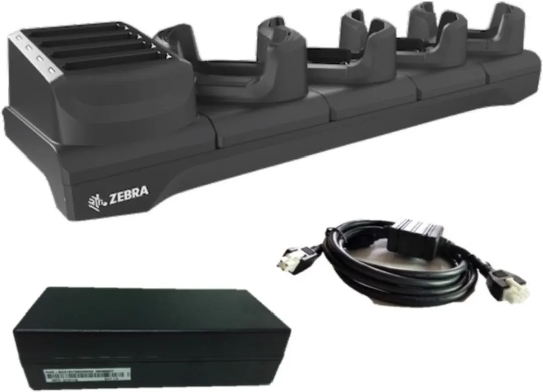 Zebra ET5X CRD-ET5X-SE4CO2-01 Laadstation - 4 Slots - Zwart