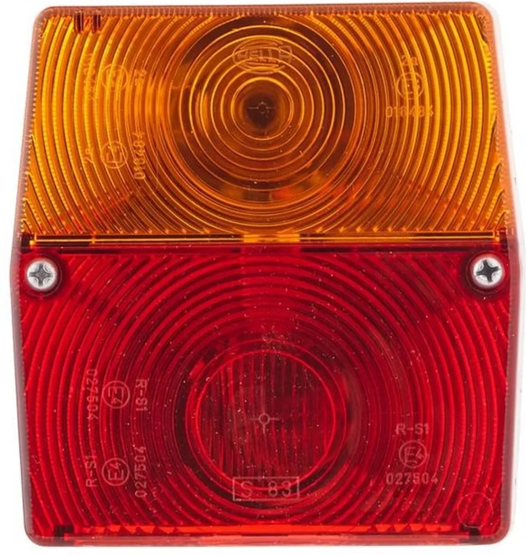 Achterlicht - Gloeilamp - 12/24V - Opbouw/Geschroefd - ECE - Lenskleur: Rood / Geel - Stekker: Platte stekker - links/rechts - Aantal: 1