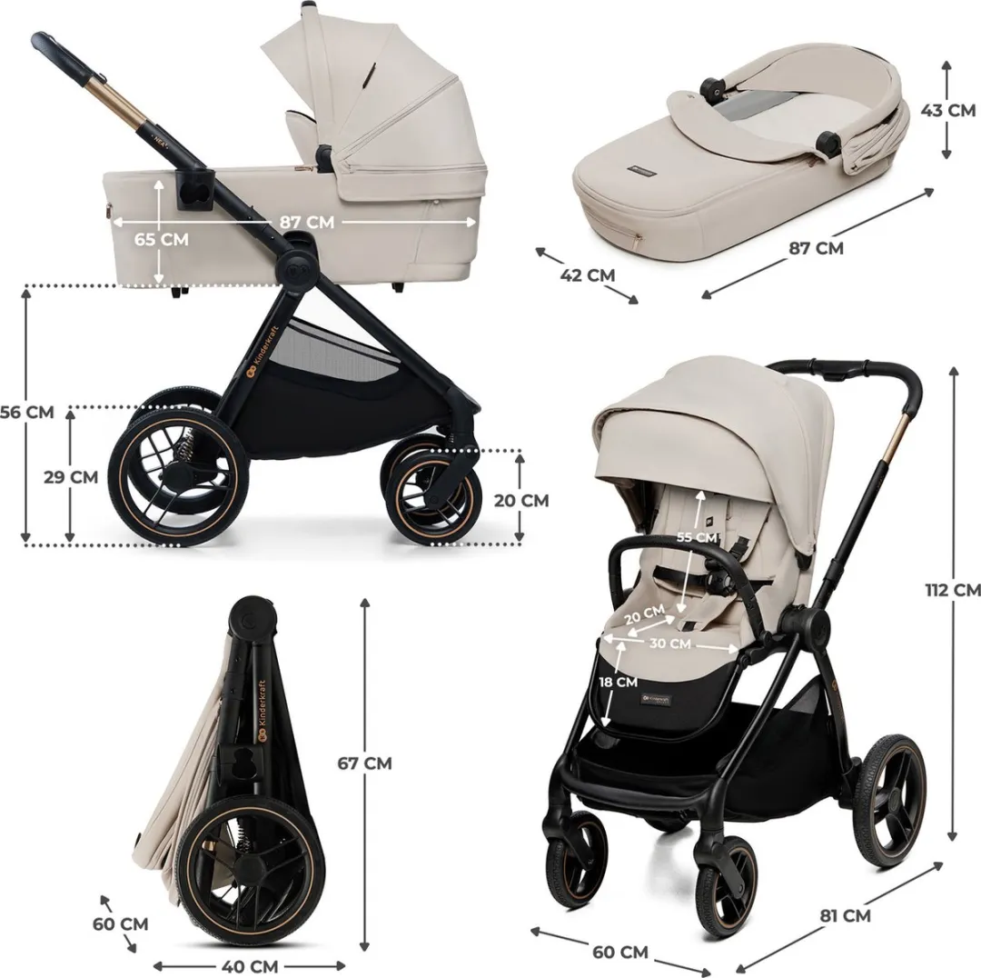 KinderKraft NEA 2 Kinderwagen 2-in-1 - Beige