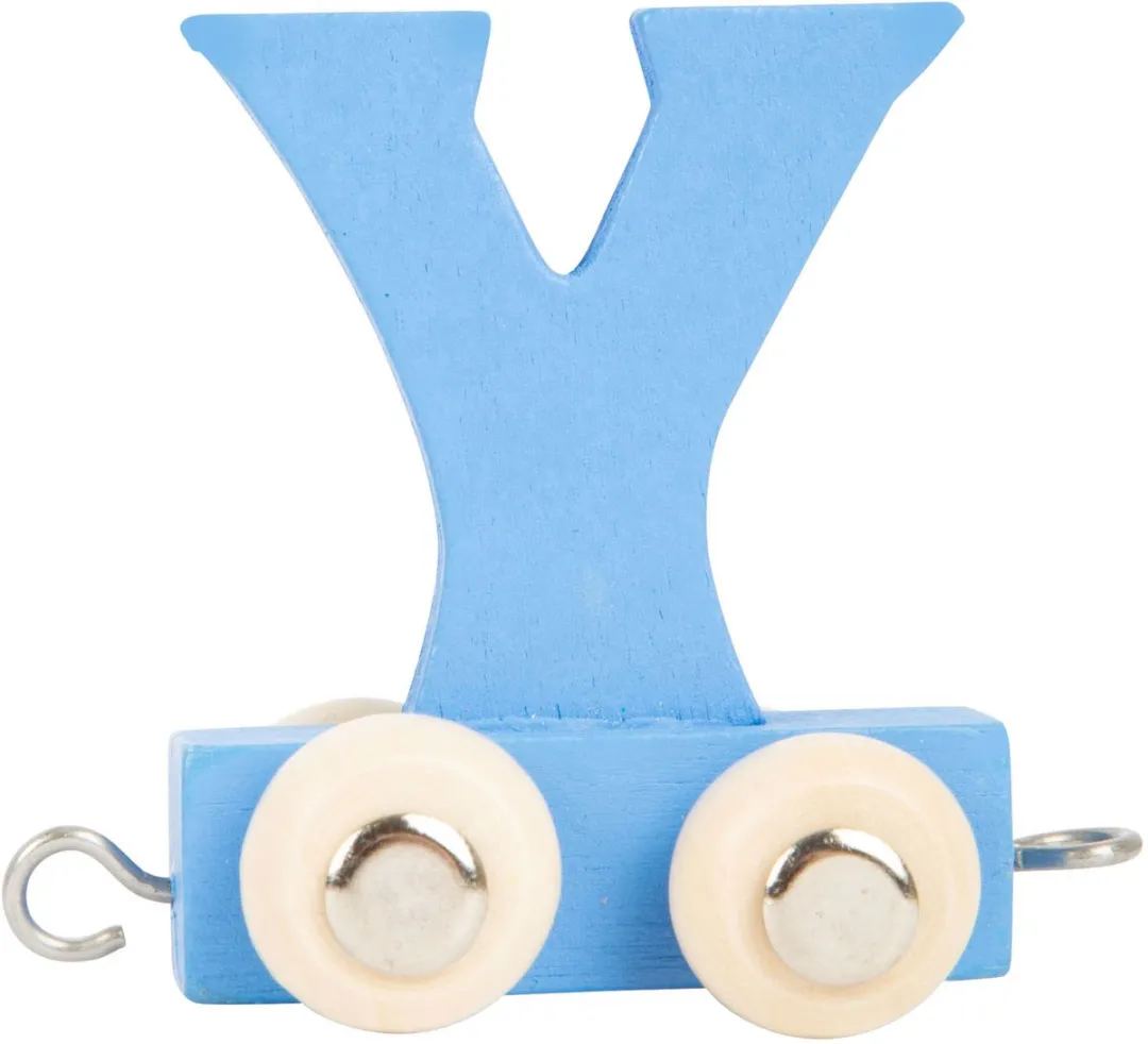 Small Foot Houten Lettertrein Blauw