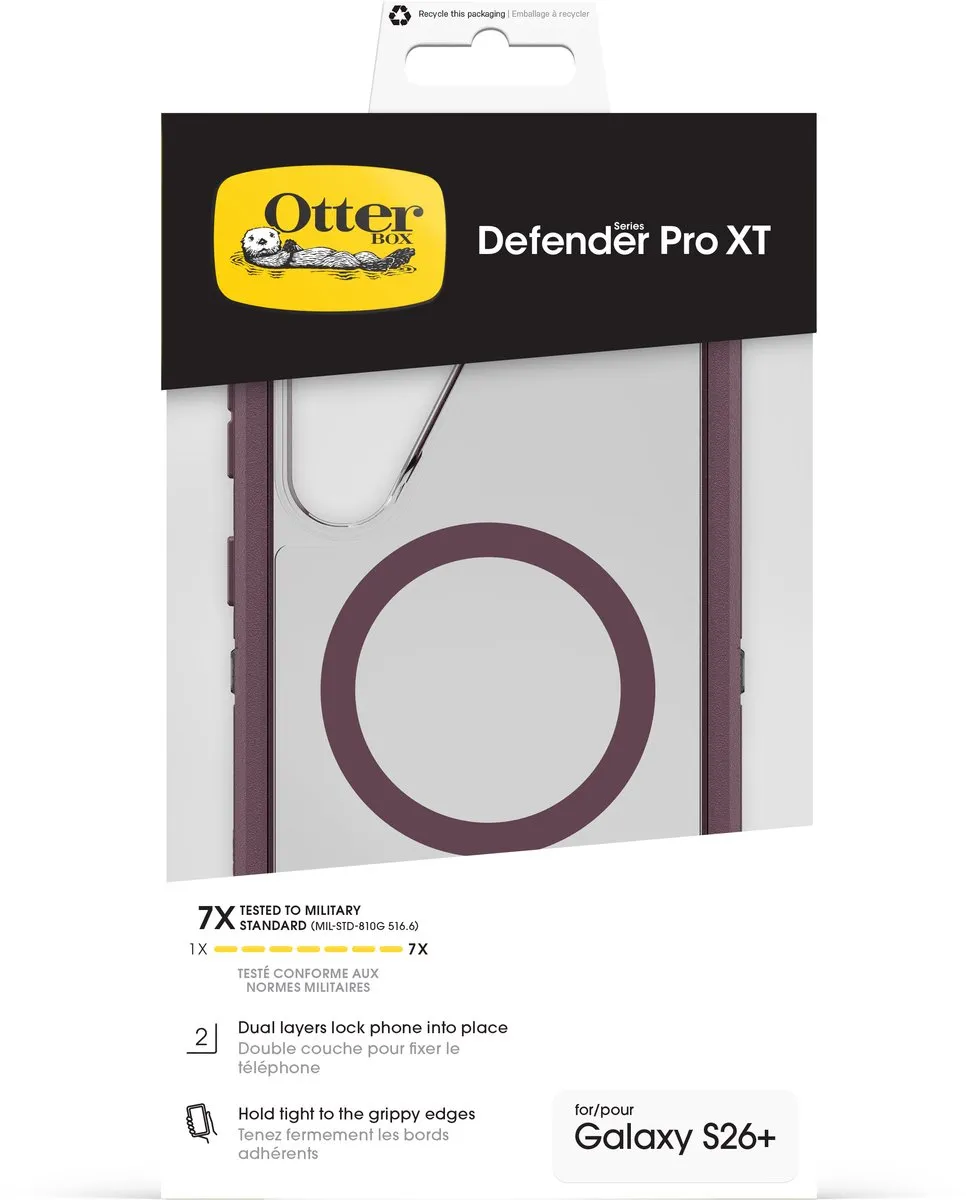 OtterBox Defender Pro XT Clear Series Samsung Galaxy S26+ - Paars/Transparant