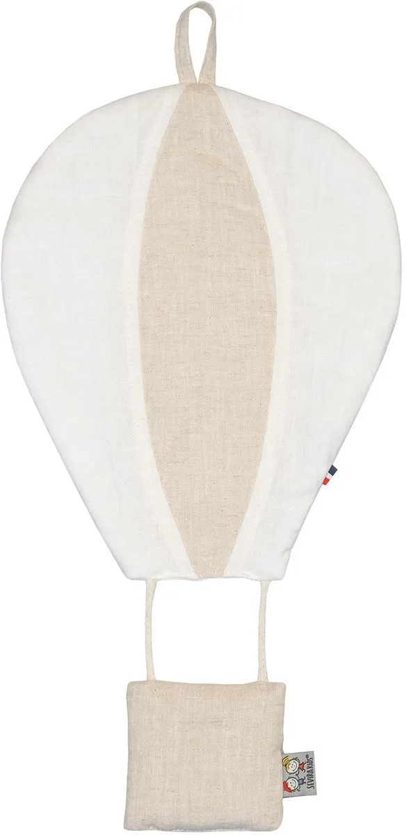 Sevira Kids - Bicolore decoratieve muurballon van linnen - Beige