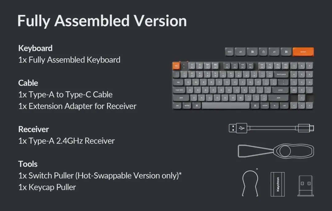 Keychron K13 Max Gaming Toetsenbord - Red Switch - Grijs
