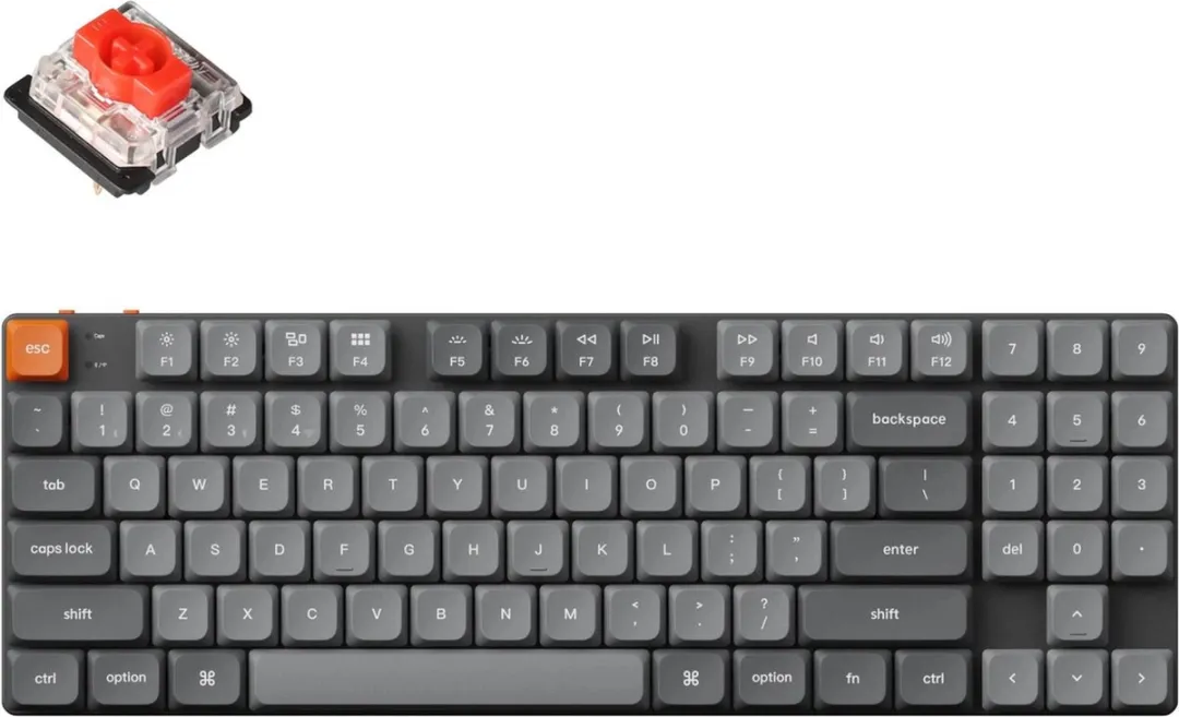 Keychron K13 Max Gaming Toetsenbord - Red Switch - Grijs