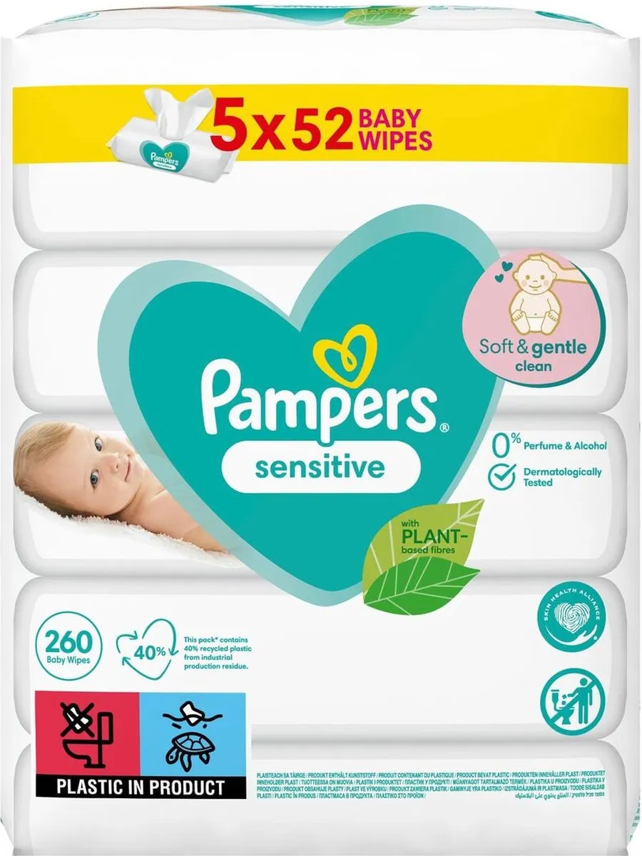 Pampers Sensitive Billendoekjes 260 Stuks
