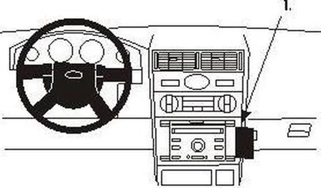 Brodit ProClip Ford Mondeo 2004-2007 Houder - Angled Mount - Zwart