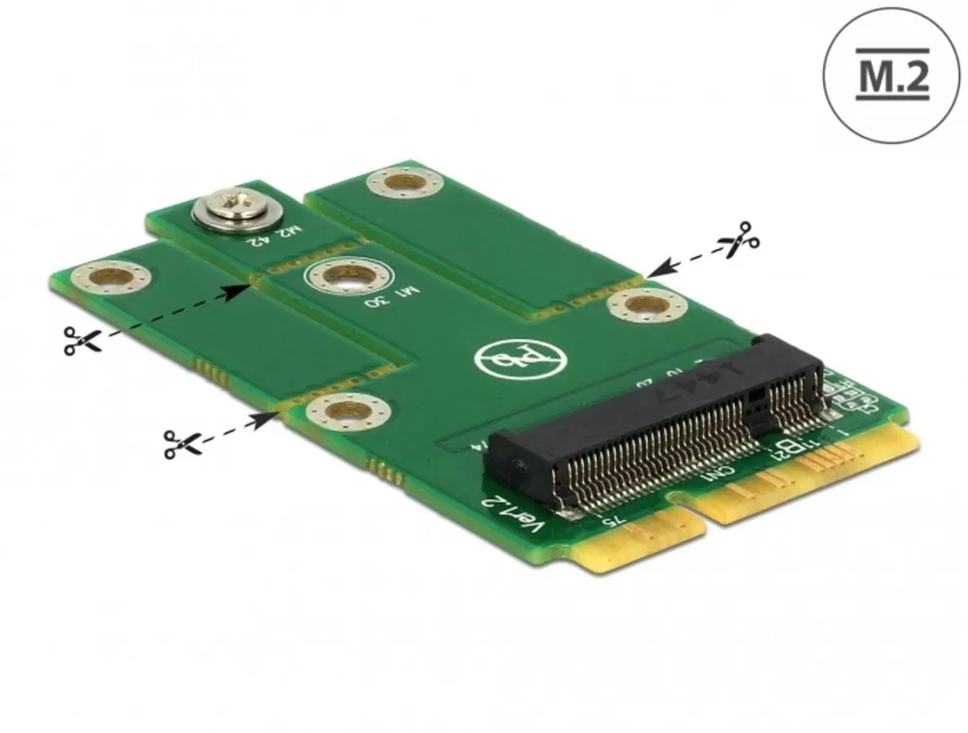 Delock MiniPCIe naar M.2 NGFF Adapter