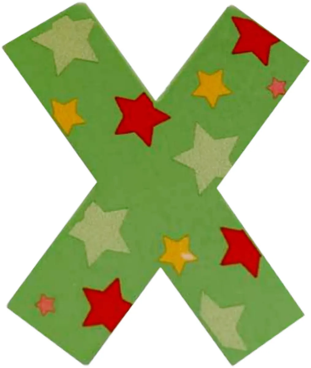BIGJIGS Decoratieletter Hout X 7cm - Groen