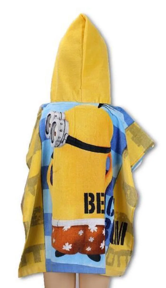 Disney Minions Badponcho - Blauw/Geel - 2-3 jaar