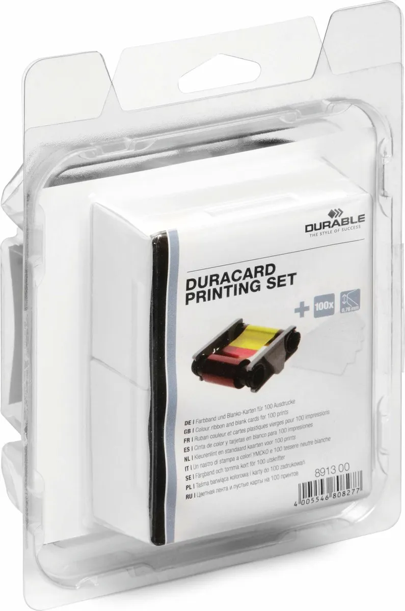 Durable DURACARD Printset Meerkleurig - 100 Kaarten