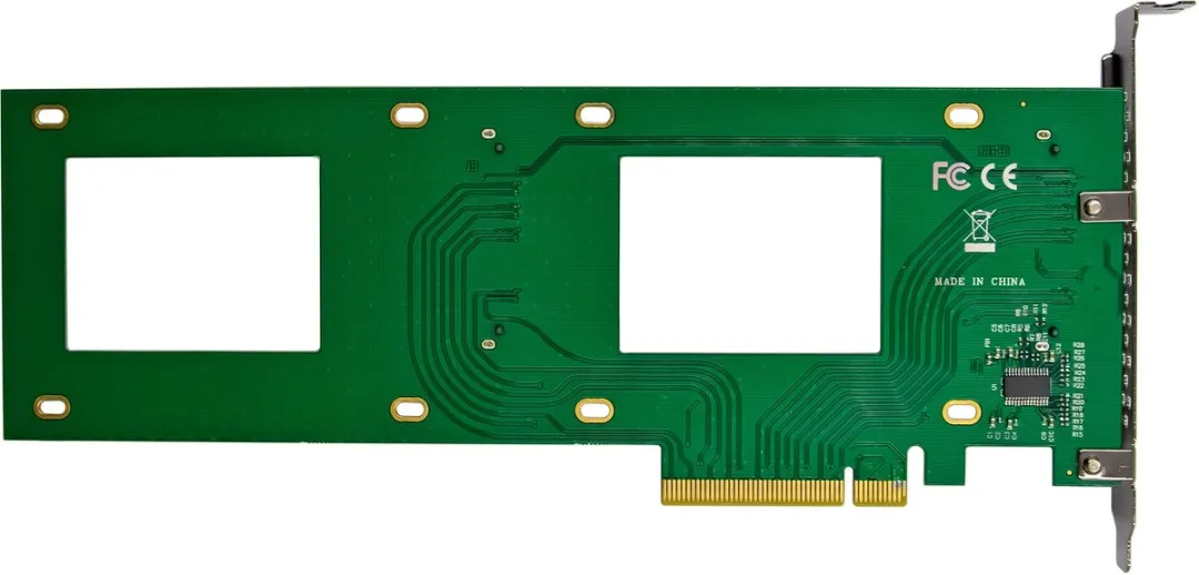 InLine PCIe Kaart naar 2x U.2 NVMe SFF-8639 - Bifurcatie