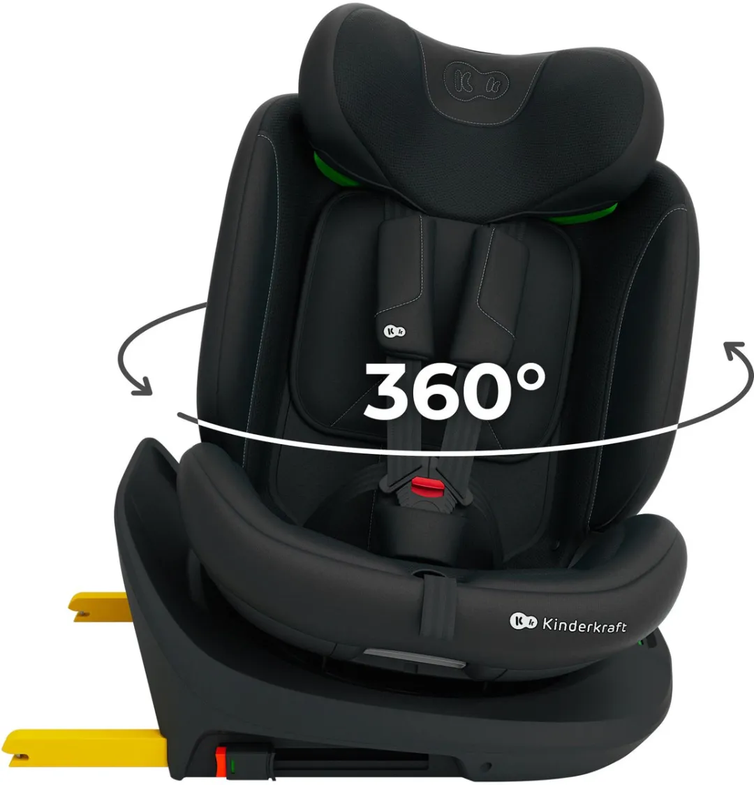 KinderKraft I-GROW 2 PLUS Autostoel 40-150cm i-Size - Zwart