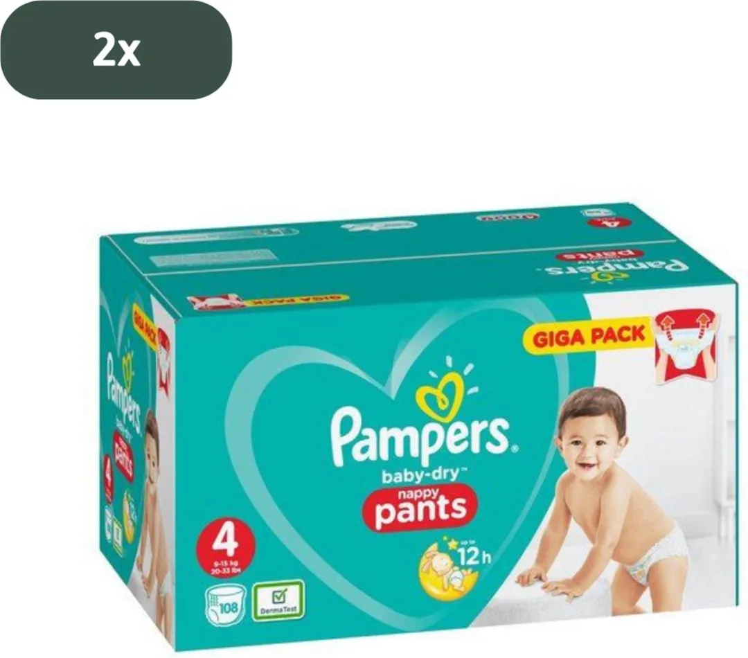 Pampers Baby Dry Pants Maat 4 - 216 Stuks