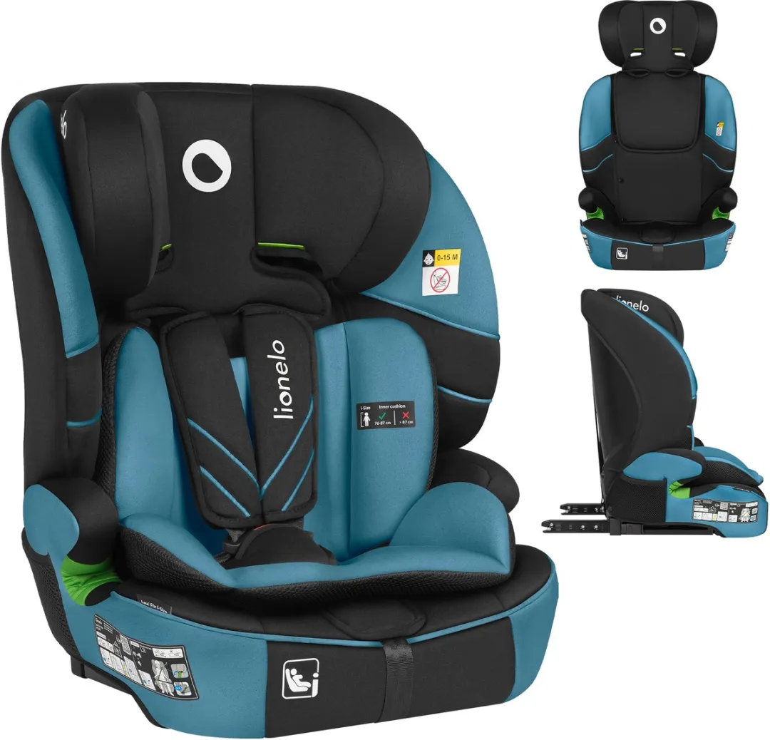 Lionelo Levi Fix i-Size Autostoel ISOFIX - 76-150 cm - Grijs