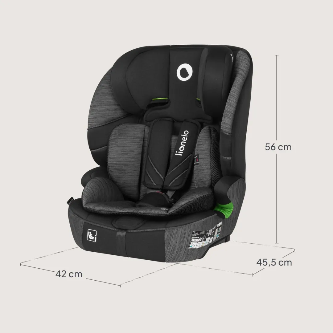 Lionelo Levi Fix i-Size Autostoel ISOFIX - 76-150 cm - Grijs