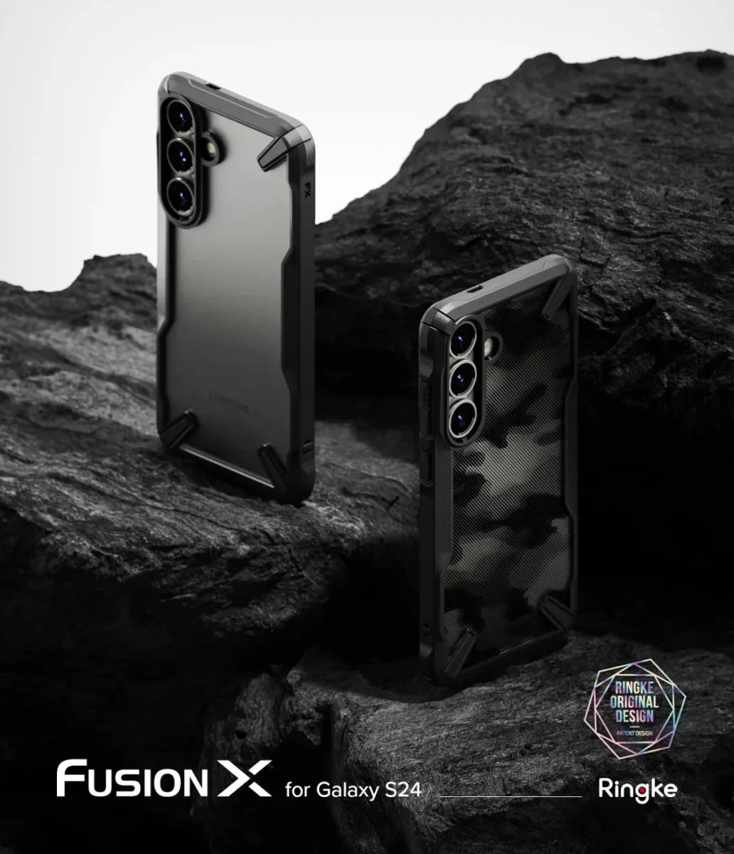 Ringke Fusion X Hoesje Samsung Galaxy S25 - Camo Zwart