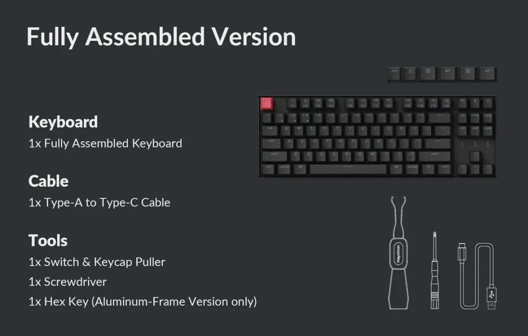 Keychron K8 K8X-J1 Toetsenbord - Zwart