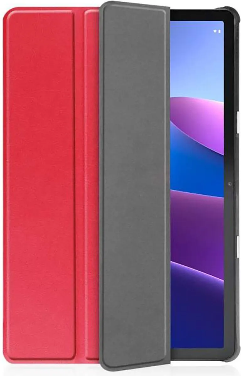 Just in Case Cazy Lenovo Tab M10 (3rd Gen) TriFold Bookcase Hoes - Rood