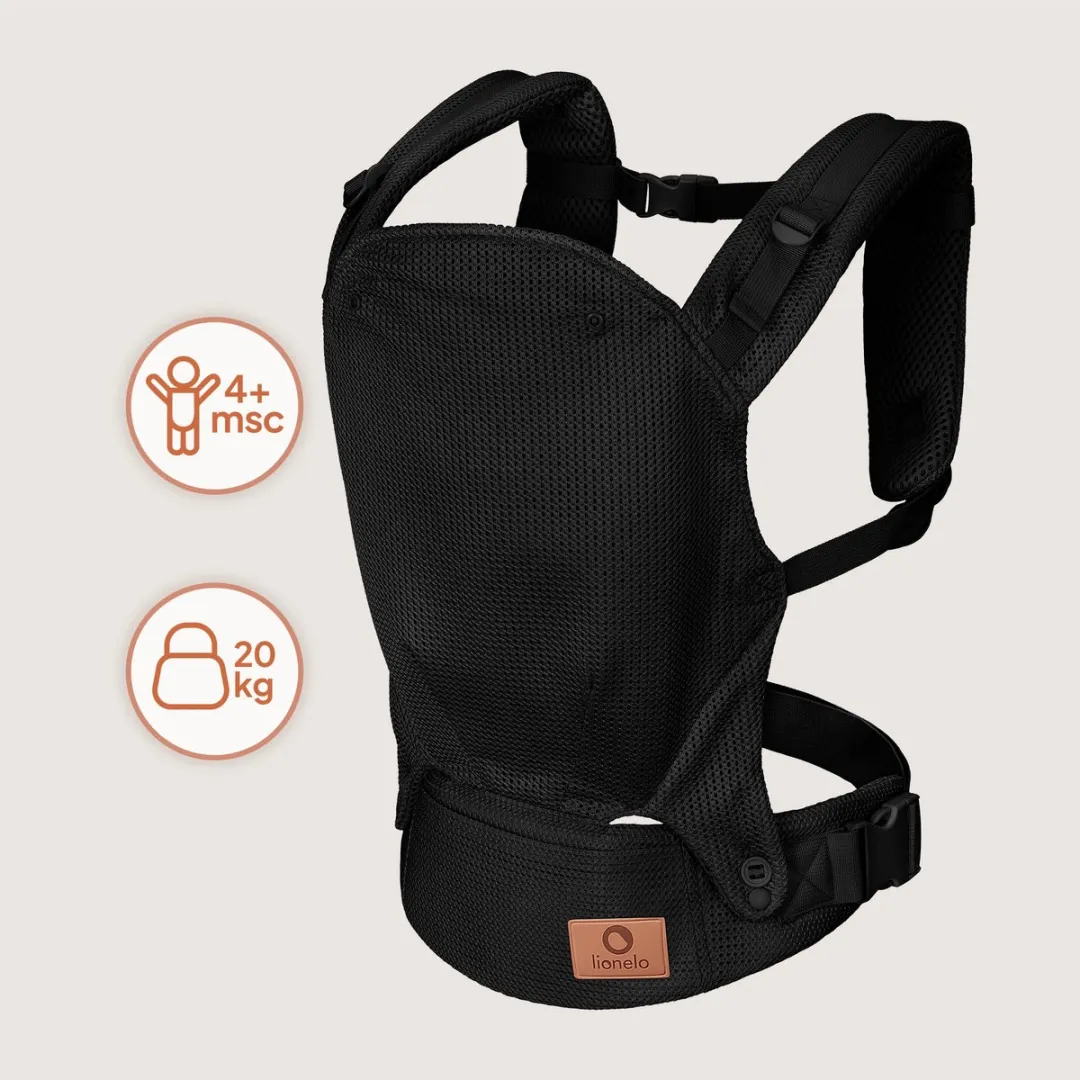 Lionelo Margareet Air Draagzak - 3 Posities - 4mnd-20kg - Zwart