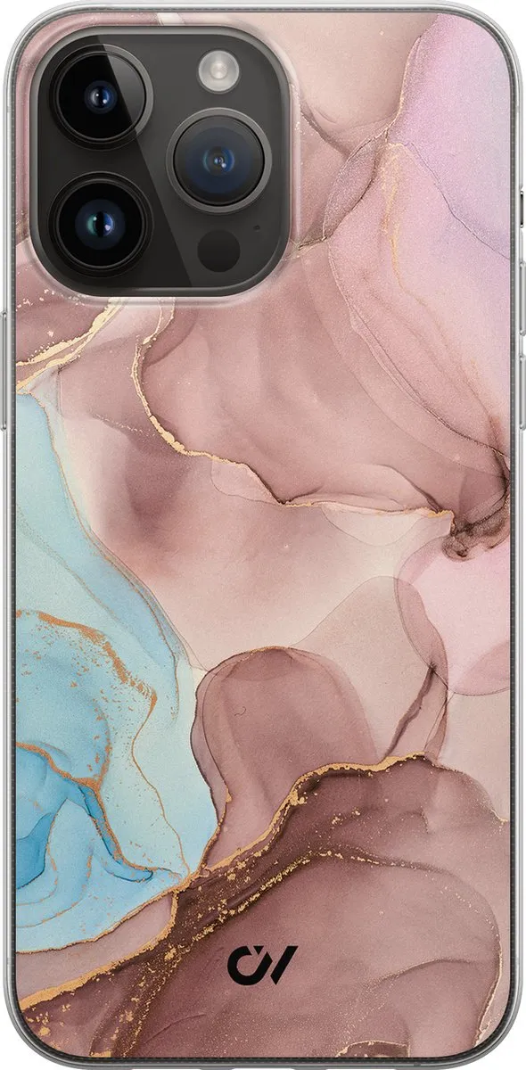 Casevibes Hoesje iPhone 14 Pro Max Marble Clouds