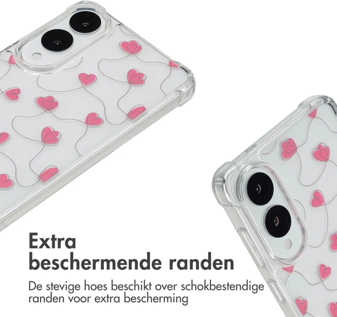 Imoshion Hoesje Samsung Galaxy S25 Edge - Dusty Rose Connected Hearts