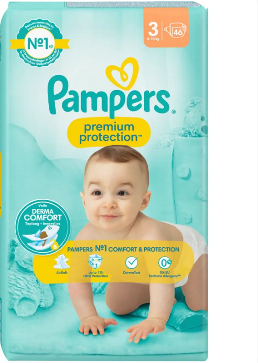 Pampers Premium Protection Maat 3 Luiers - 46 Stuks