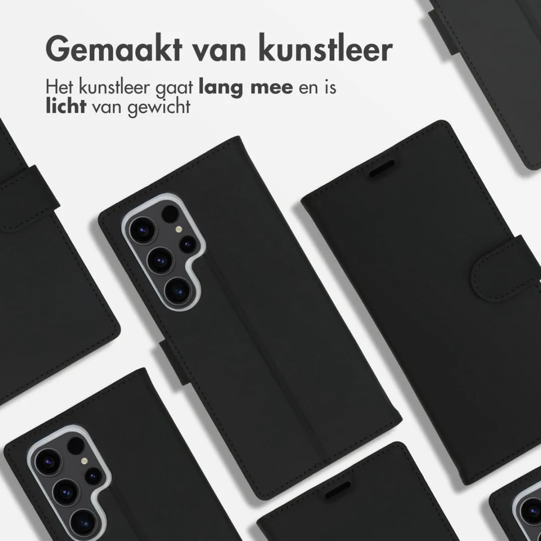 Accezz Hoesje Samsung Galaxy S24 Ultra Wallet - 3 Pasjes - Zwart